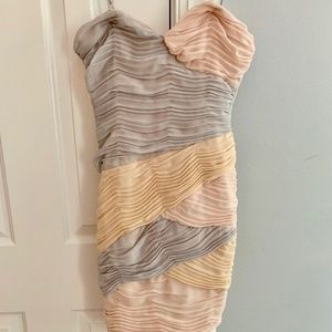 Miss Sixty Strapless Pastel Cocktail Dress